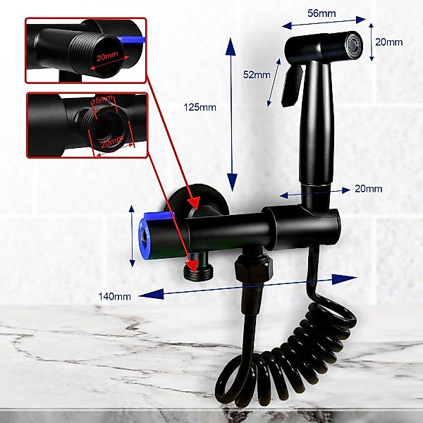 Eumaty Duschsystem Bidetarmatur Bidet Handbrause Toilette günstig online kaufen