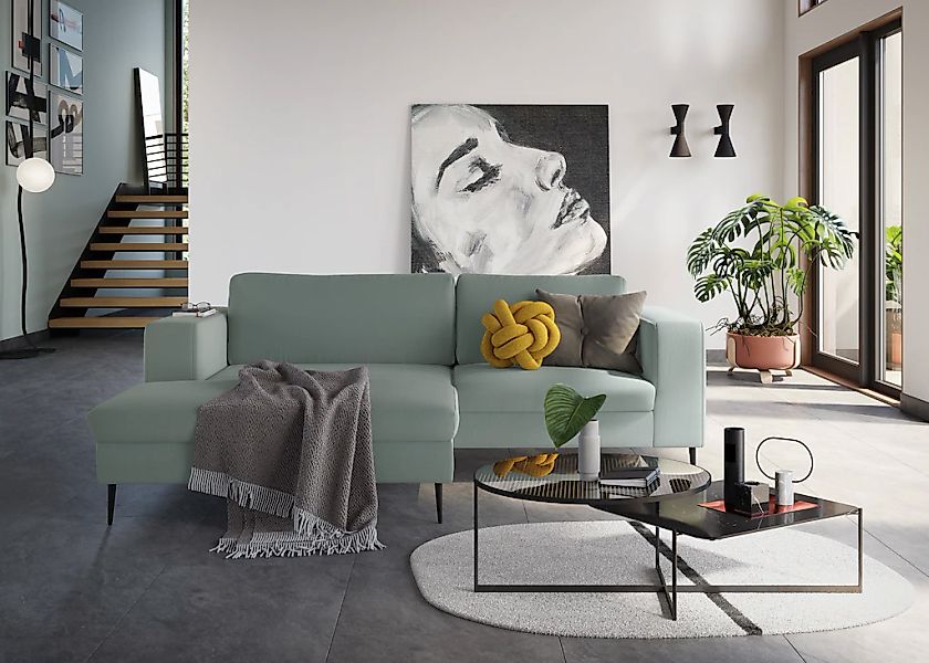 DOMO collection Ecksofa "Modica kompakt und elegant, Breite 244, L-Form", m günstig online kaufen