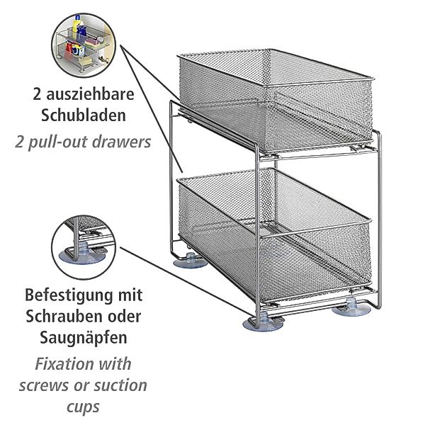 WENKO Auszug "Modell Gioma", Schubladenregal, Organizer mit 2 Etagen, für U günstig online kaufen