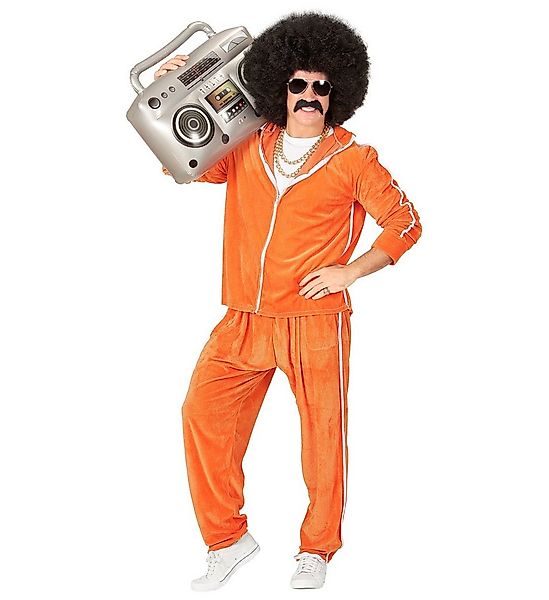 Widmann S.r.l. Kostüm Party Trainingsanzug 'Samt' für Herren, Orange günstig online kaufen