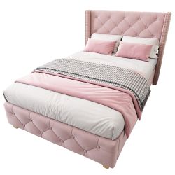 OKWISH Polsterbett Nietenpolsterung, Knopfpolsterung, (2-tlg., 90 günstig online kaufen