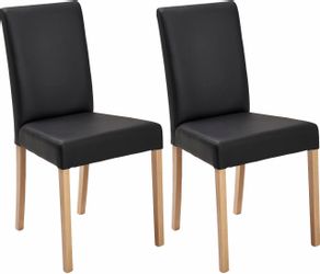 massivline&more 4-Fußstuhl "Anna" (Set) Kunstleder Gestell aus Massivholz günstig online kaufen