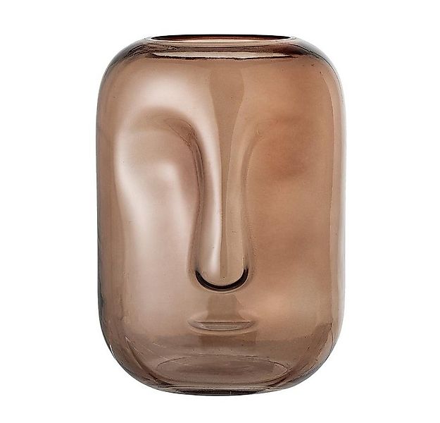 Bloomingville Dekovase Amida (Vase, 1 St., mit Gesicht), Braun Glas Ø18 cm günstig online kaufen
