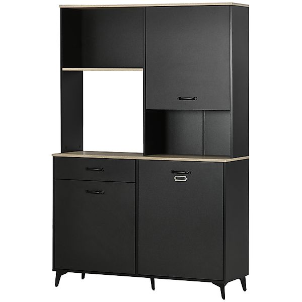 HOMCOM Buffet Küchenschrank Küchenschrank Buffet Schrank 3 offene Nischen 3 günstig online kaufen