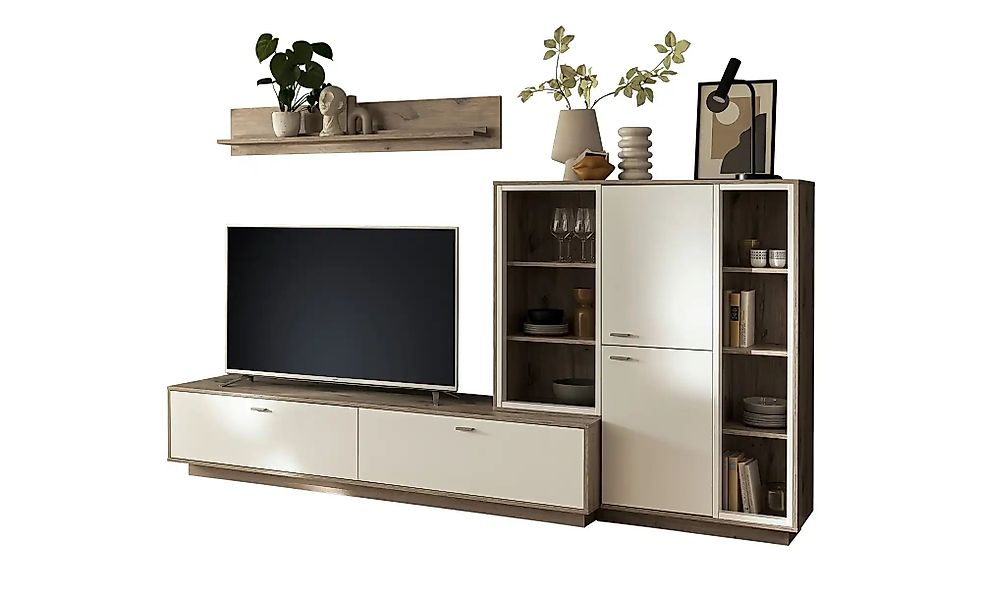 uno Wohnkombination  Santerno ¦ holzfarben ¦ Maße (cm): B: 287 H: 180 T: 50 günstig online kaufen