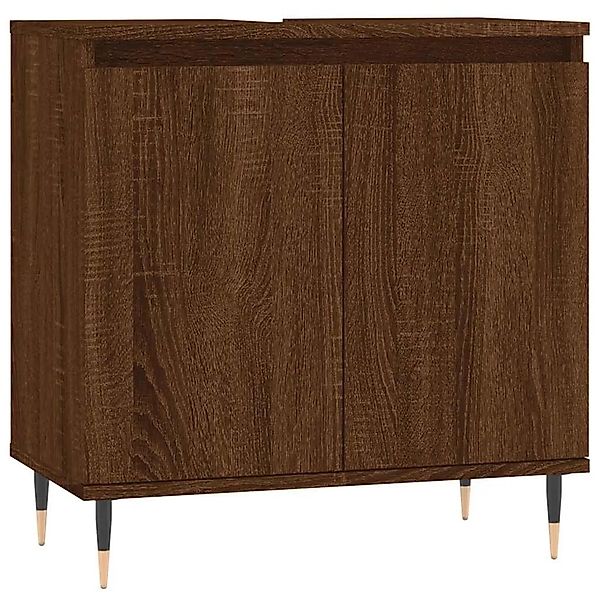 vidaXL Badschrank Braun Eichen-Optik 58x33x60 cm Holzwerkstoff 831579 günstig online kaufen