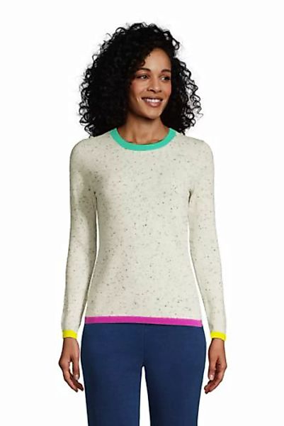 Kaschmir-Pullover mit rundem Ausschnitt, Damen, Größe: L Normal, Grau, by L günstig online kaufen