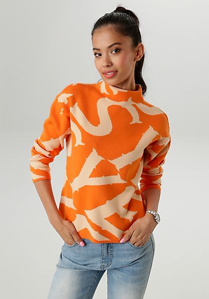 Aniston SELECTED Strickpullover, mit elegantem Jacquard-Muster - NEUE KOLLE günstig online kaufen