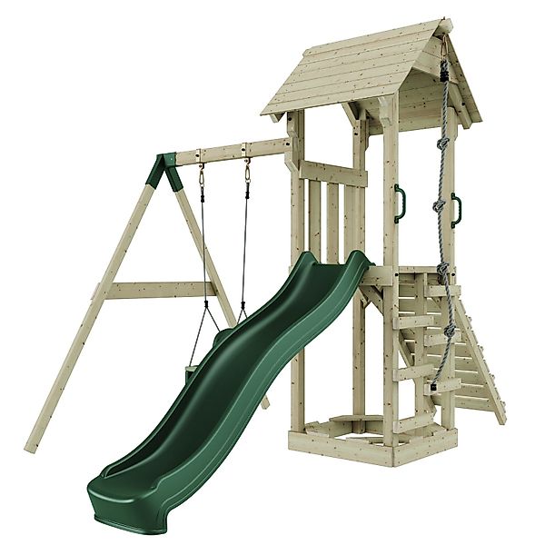 PolarPlay Spielturm Göteborg Babyschaukel Rutsche Grün günstig online kaufen