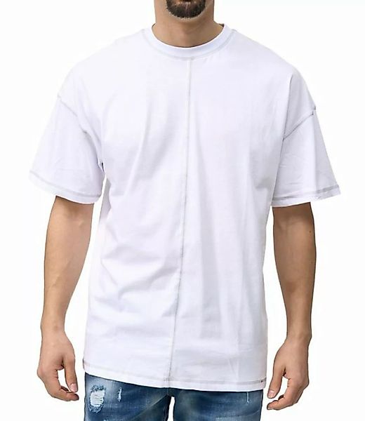 Denim House T-Shirt Oversize Herren T-Shirt mit Kontrast-Naht in Loose - Fi günstig online kaufen