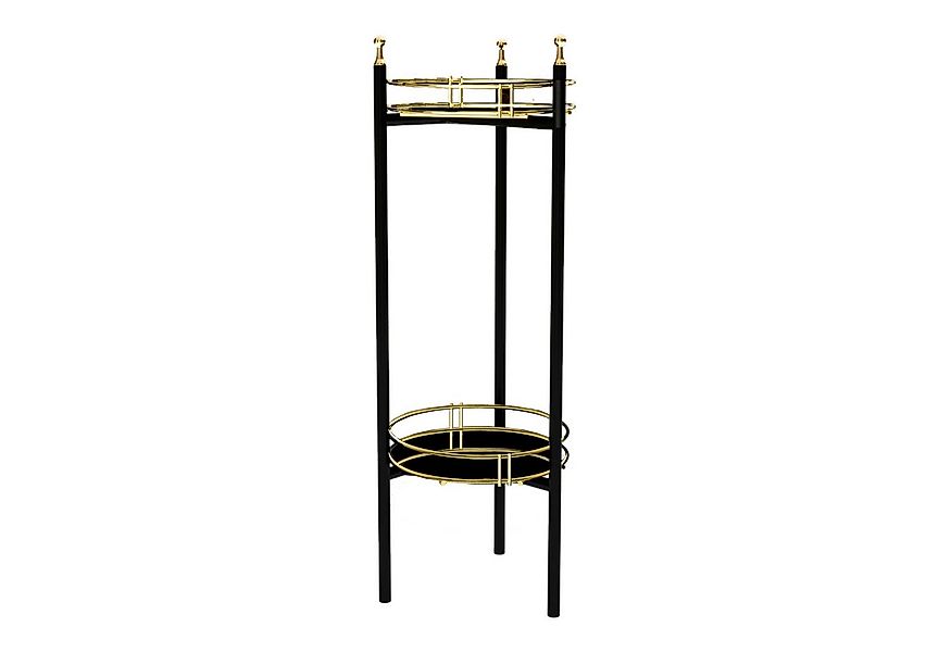 en.casa Blumenständer, »Oulainen« 79x28x28cm Metall Schwarz / Gold günstig online kaufen