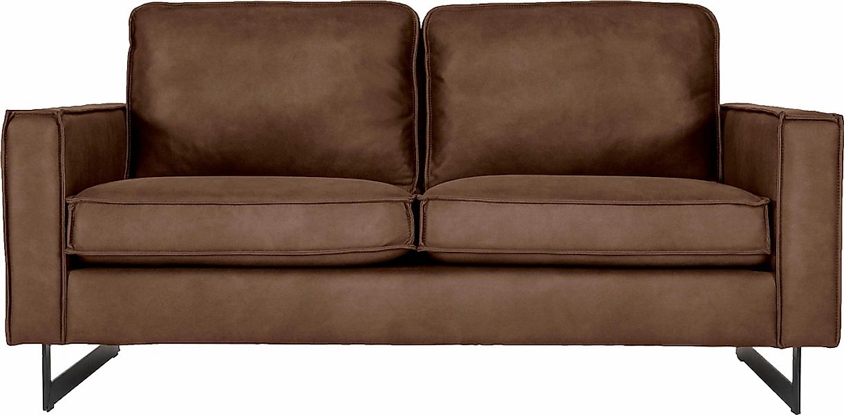 Home affaire 2-Sitzer "Pinto, 166 cm, Cord, Chenille, Lederoptik" mit Keder günstig online kaufen