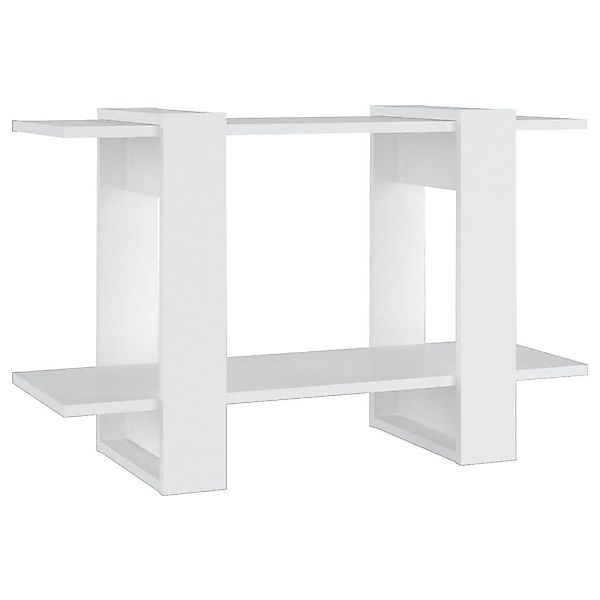 vidaXL Bücherregal Bücherregal/Raumteiler Weiß 80x30x51 cm, günstig online kaufen