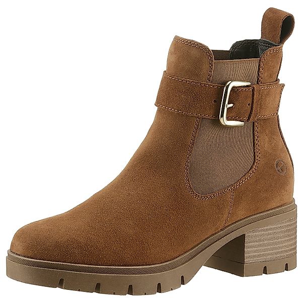 Tamaris Chelseaboots, Blockabsatz, Businessmode, Stiefelette mit Zierschnal günstig online kaufen