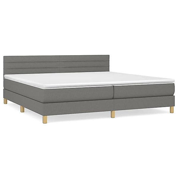 vidaXL Boxspringbett mit Matratze Dunkelgrau 200x200 cm Stoff1373279 günstig online kaufen