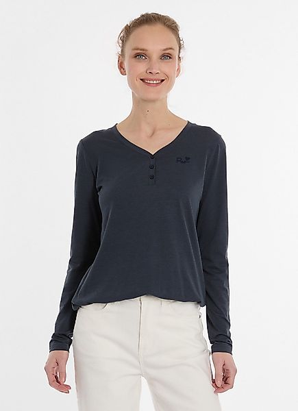 Ragwear Langarmshirt PINKKI mit kurzer Knopfleiste günstig online kaufen