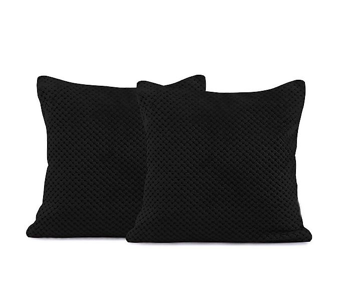 texpot Kissenhülle Fleece kuschelig weich zarte Prägung, (2 Stück) günstig online kaufen