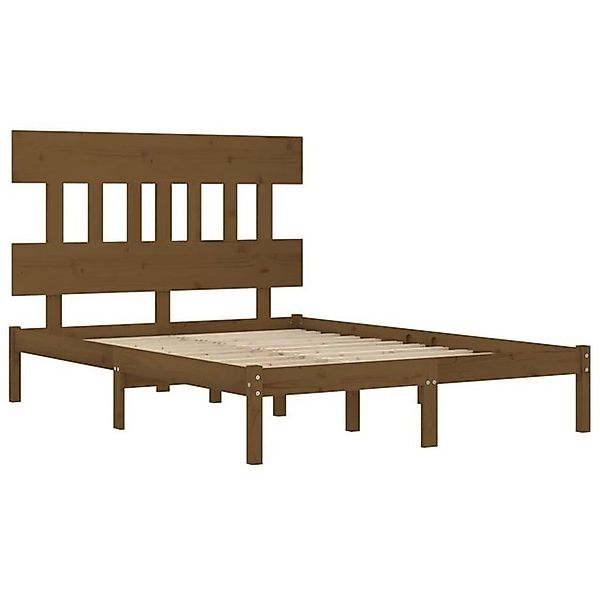 vidaXL Bettgestell Massivholzbett Honigbraun 200x200 cm Bett Bettgestell Do günstig online kaufen