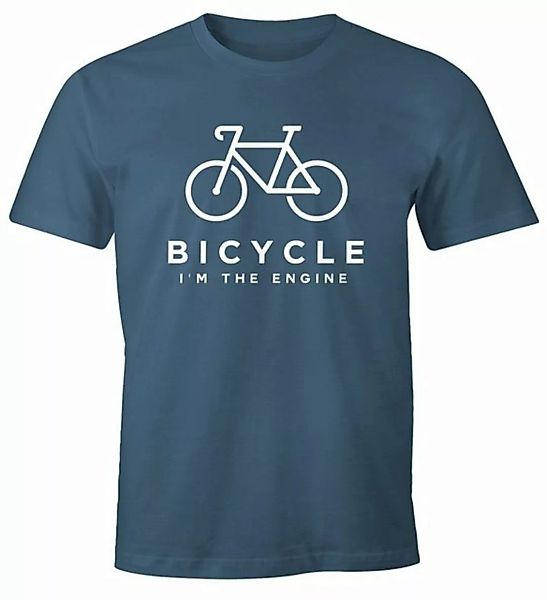 MoonWorks Print-Shirt Herren T-Shirt Fahrrad Sprüche Bicycle I'm the Engine günstig online kaufen