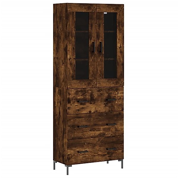 vidaXL Highboard Räuchereiche 69,5x34x180 cm Holzwerkstoff 3198406 günstig online kaufen