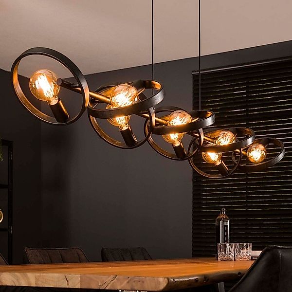 famlights Pendelleuchte famlights, Pendelleuchte Christopher in Schwarz E27 günstig online kaufen