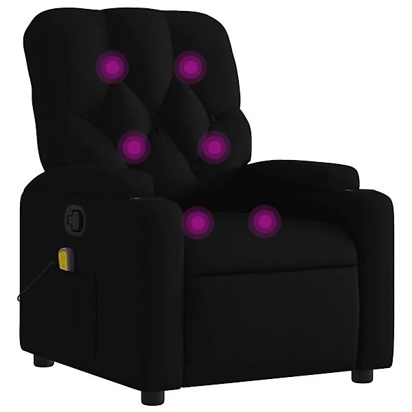 vidaXL Massage-Relaxsessel Schwarzer Stoff 3205666 günstig online kaufen
