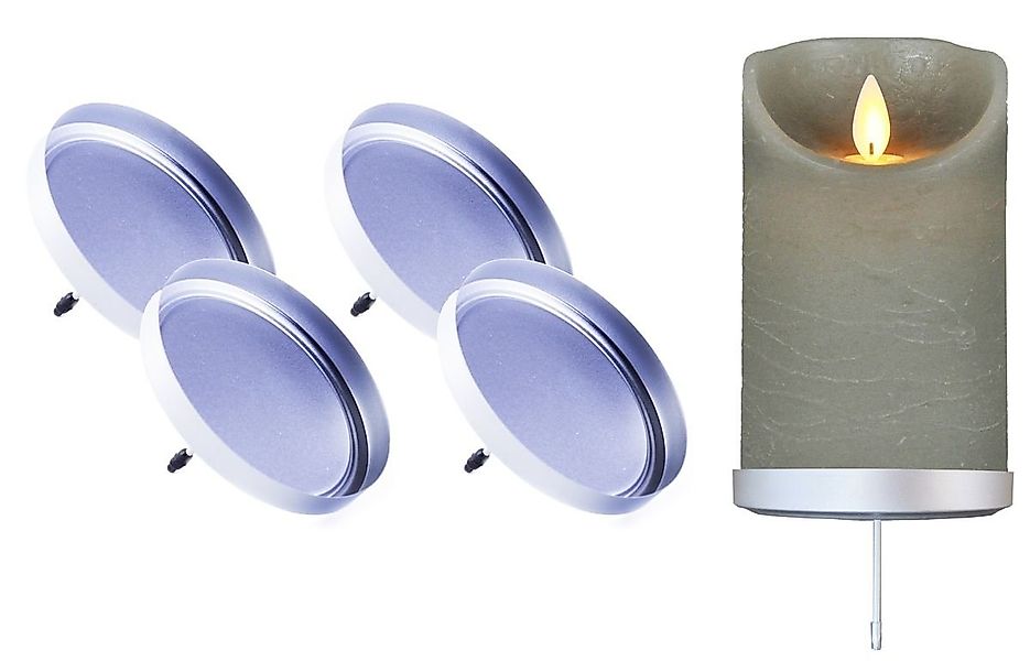 JACK LED-Kerze 4x Kerzenhalter Kerzenständer für LED Kerzen Halter Adventsk günstig online kaufen