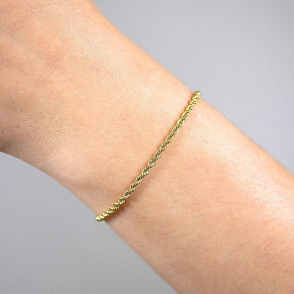 HOPLO Goldarmband Goldkette Kordelkette Länge 21cm günstig online kaufen