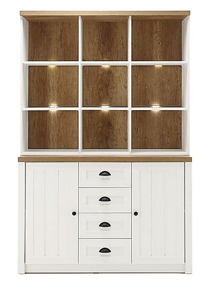 Furn.Design Buffet Seyne (Buffetschrank in Pinie weiß und Eiche hell, 130 x günstig online kaufen