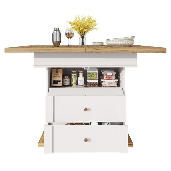 OKWISH Esstisch Multifunktionaler Ausziehtisch (Ausziehbarer Teleskoptisch günstig online kaufen