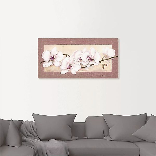 Artland Wandbild "Orchideenzweig in Beerentönen", Blumen, (1 St.) günstig online kaufen