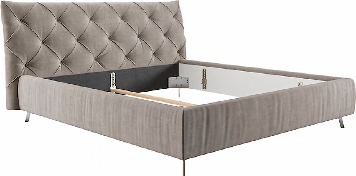 Places of Style Polsterbett "Elloree in 4 Breiten bis 200cm, auch in Leder" günstig online kaufen