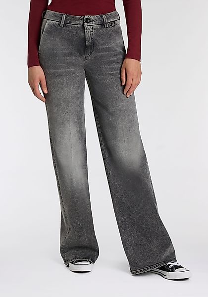 Herrlicher High-waist-Jeans Lovely Flared Denim Black günstig online kaufen