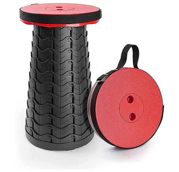 Dönges Campingliege Teleskophocker, Traglast 180 kg, rot/schwarz günstig online kaufen