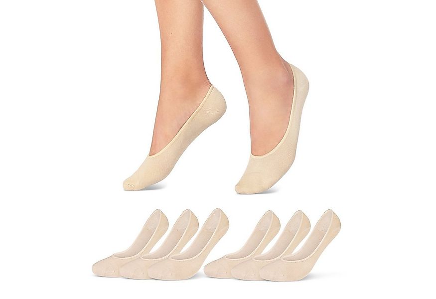sockenkauf24 Füßlinge 6 Paar "Low Cut" Ballerina Socken Baumwolle Sneakerso günstig online kaufen