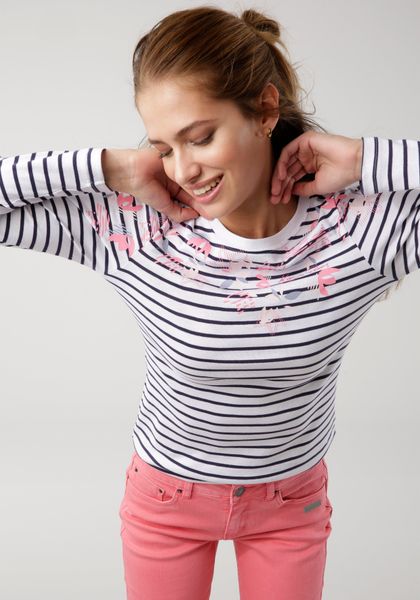 KangaROOS Langarmshirt Langarm, sehr figurbetonte Passform günstig online kaufen