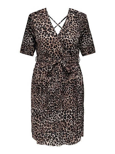 ONLY CARMAKOMA Shirtkleid Trendiges Leopard Muster mit V-Ausschnitt und Bin günstig online kaufen