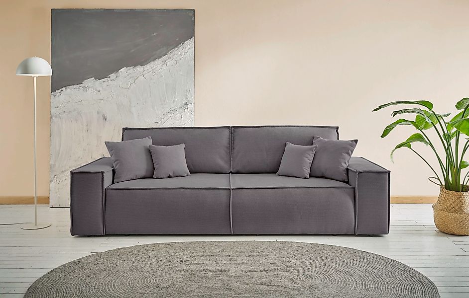 andas 3-Sitzer "FINNLEY Schlafsofa 257 cm, Schlaffunktion mit Bettkasten (2 günstig online kaufen