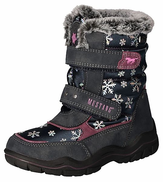 Mustang Shoes Winterstiefel, Winterstiefel, Klettstiefel in bequemer Weite günstig online kaufen