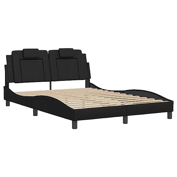 vidaXL Bettgestell Viana mit LED ohne Matratze Schwarz 140x200 cm 3214022 günstig online kaufen