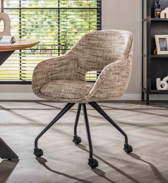 LEVEN Lifestyle Esszimmerstuhl LOTHAR mit Rollen günstig online kaufen