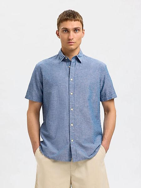 SELECTED HOMME Kurzarmhemd SLHREG-SUN SHIRT SS günstig online kaufen
