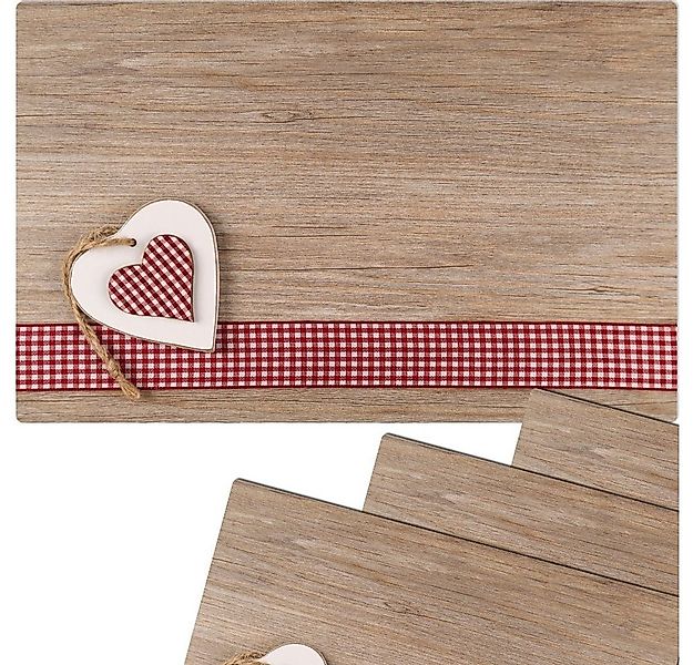 matches21 HOME & HOBBY Platzset Abwaschbare Tischsets 4er Set Landhaus-Stil günstig online kaufen