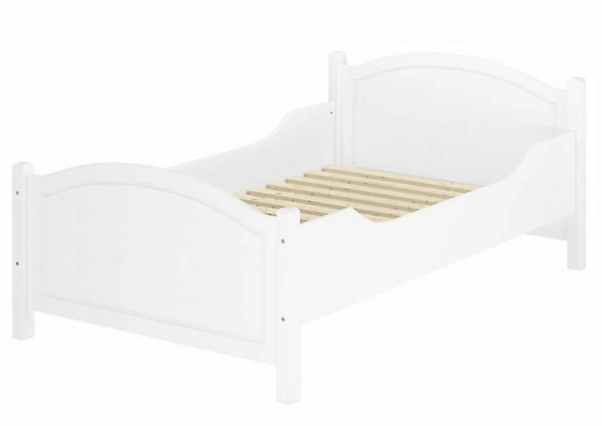 ERST-HOLZ Bett Breites weißes Einzelbett Kiefer Massivholz 120x200, Kieferw günstig online kaufen