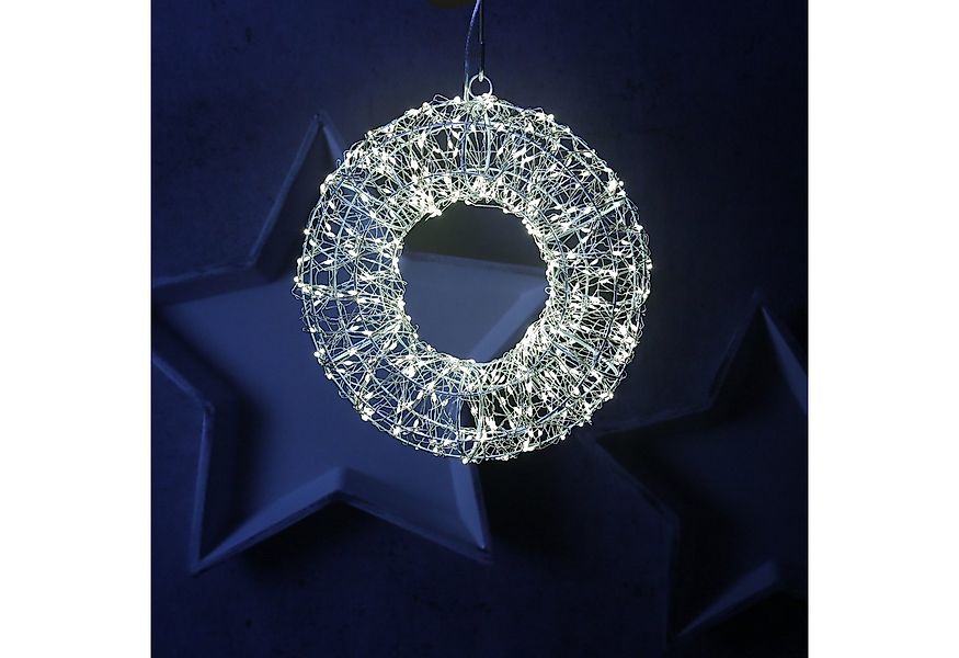 MARELIDA Dekokranz LED Lichtkranz Türkranz Weihnachtskranz 30cm 400LED 8 Mo günstig online kaufen