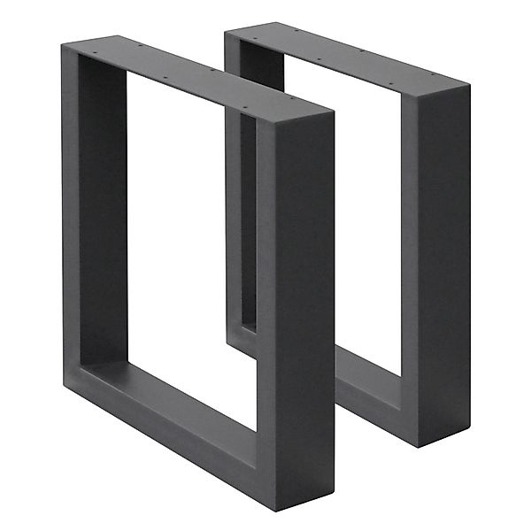 ECD Germany Tischbein 2x Tischkufen aus Vierkantprofilen aus pulverbeschich günstig online kaufen