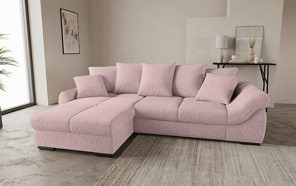 Mr. Couch Ecksofa »Livorno L-Form«, inkl. Hochschläfer-Bettauszug, XL-Bettk günstig online kaufen