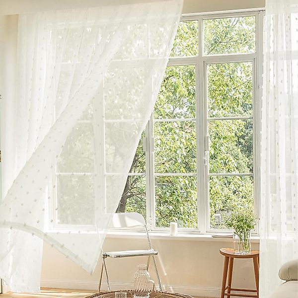 Sunicol Gardine Sheer Transparente Voile Vorhang günstig online kaufen