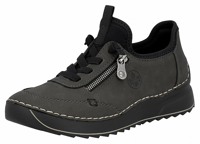 Rieker Sneaker Schnürschuh, Halbschuh, Slipper mit Kontrastnaht günstig online kaufen