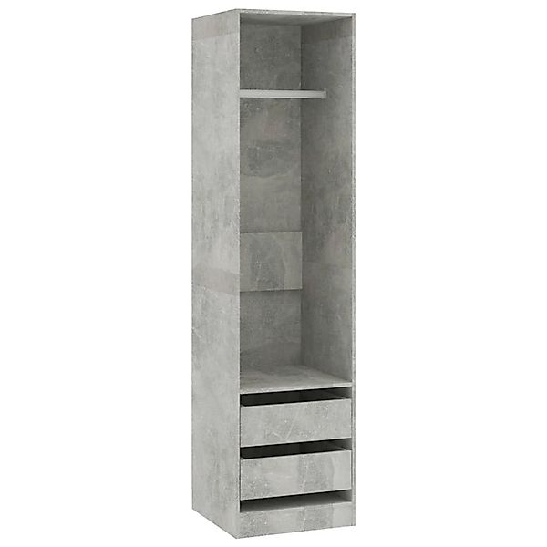 Kleiderschrank Mit Schubladen Betongrau 50×50×200 Cm Spanplatte günstig online kaufen